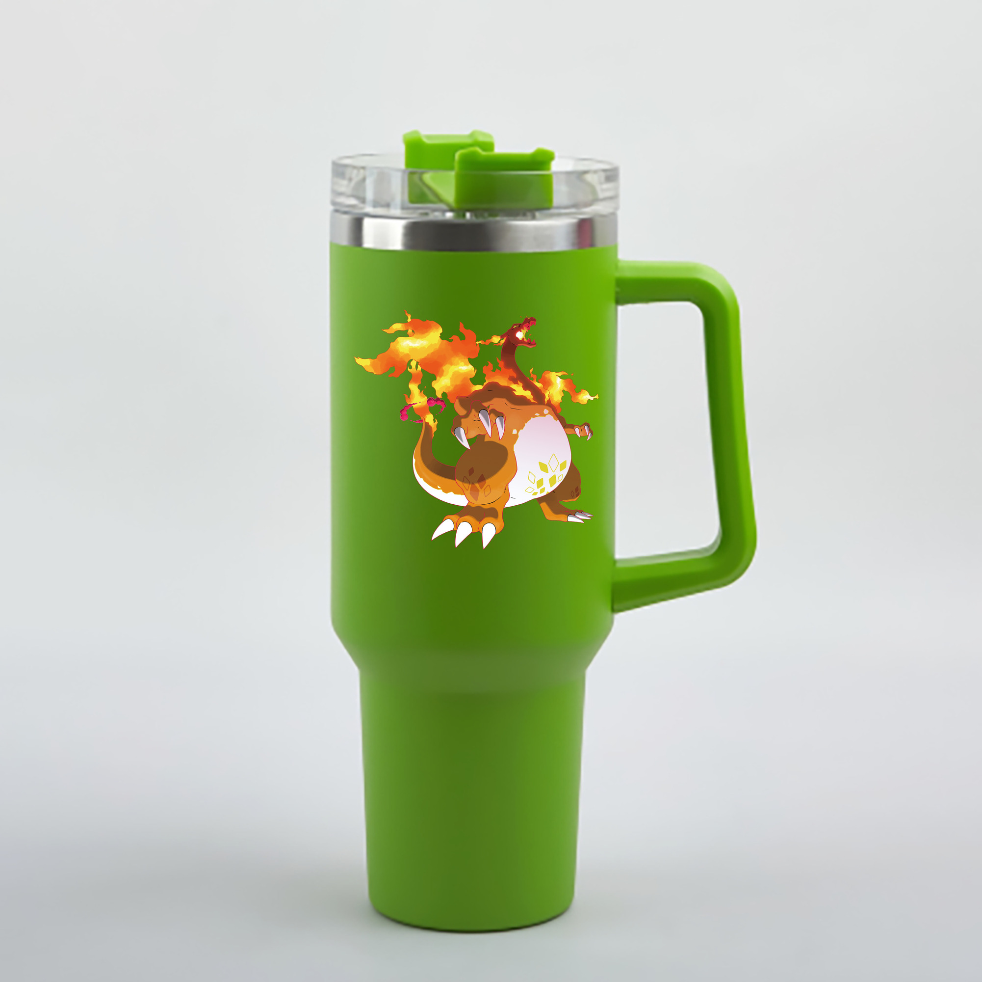 （画像用） ポケットモンスター Pokémon 1200mL車用タンブラー - クリスタルステッカー（プラスチックストロー付き）